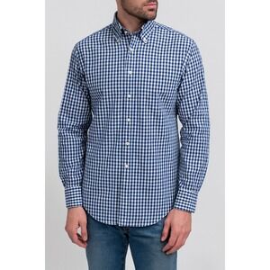 Polo Ralph Lauren Mens Shirt Size XL Blue Gingham‎ Long Sleeve Preppy Old Money